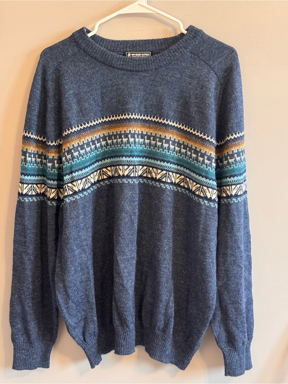 100% Baby Alpaca Fair Isle XL handcrafted by Manos de la Comunidad Peru